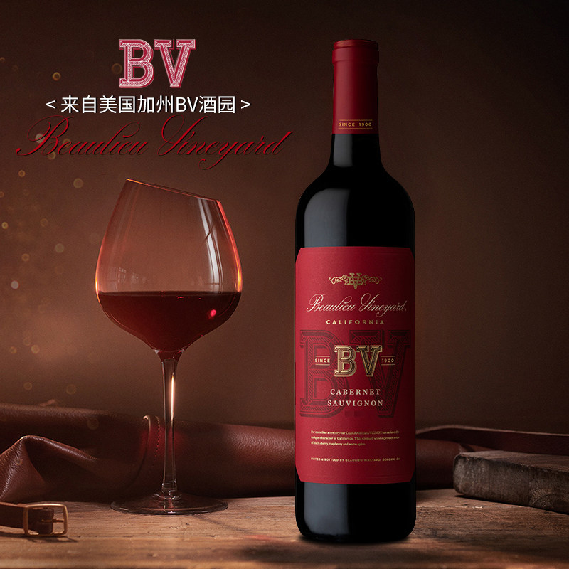 璞立酒庄bv红酒美国加州原瓶进口赤霞珠系列干红葡萄酒整箱装2016