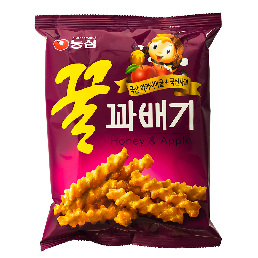 韩国进口零食农心蜂蜜脆条农心蜂蜜扭扭脆条90g休闲膨化小食品