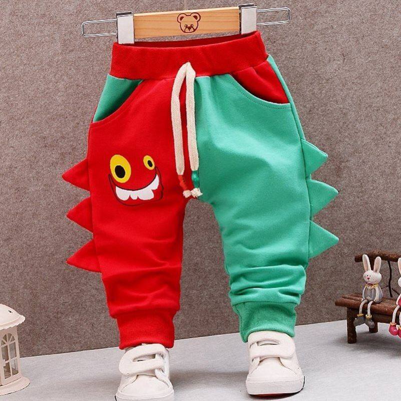 新款男童女童宝宝单扎牙鸳鸯百天周岁红绿长个性小孩子春秋裤子