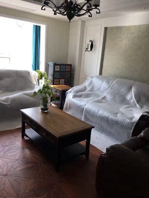 左拉家居orlando奥兰多美式实木茶几地中海长方形双屉复古咖啡桌