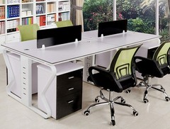 定做办公家具 屏风隔断职员桌 公司4人位电脑桌 简约现代员工卡座