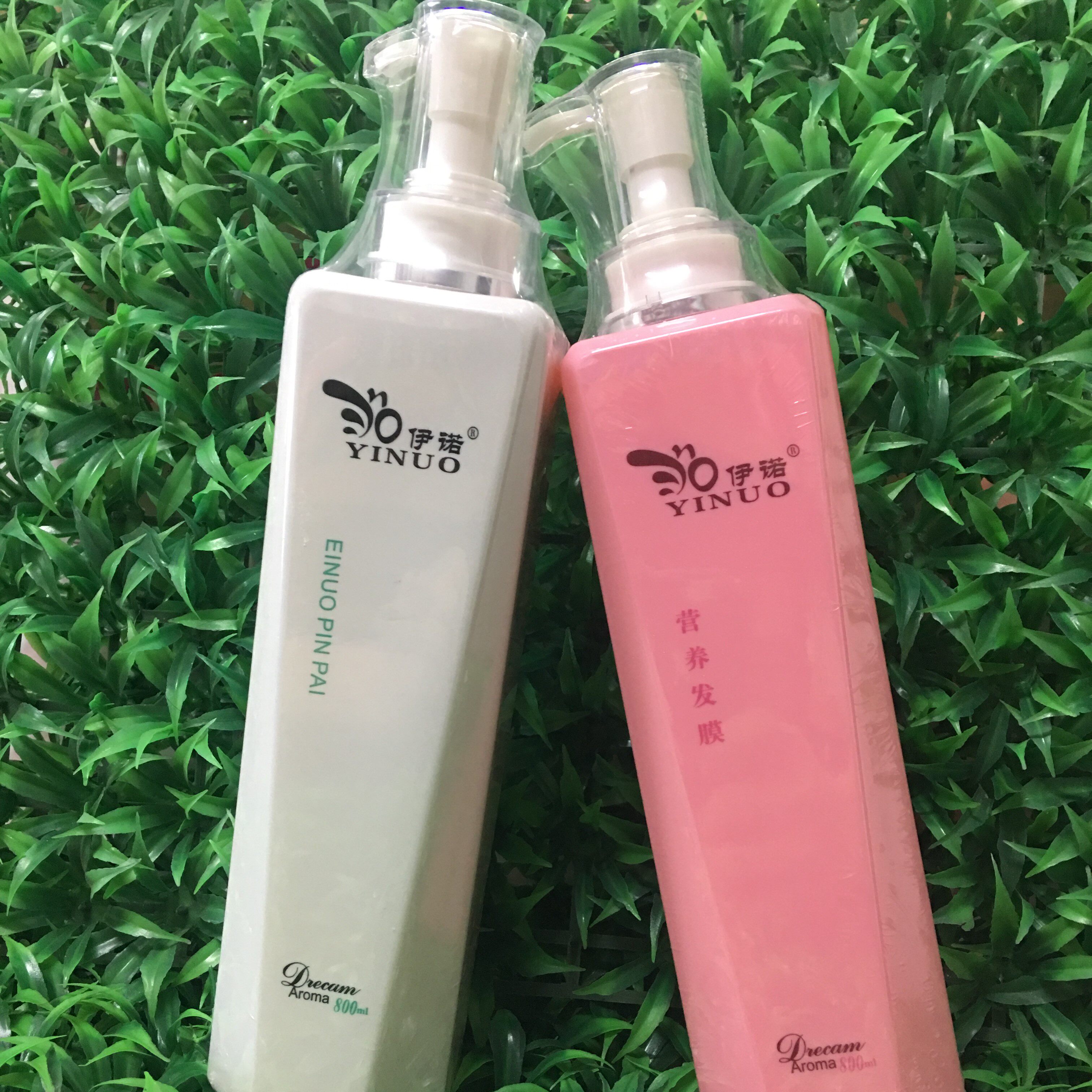 包邮伊诺香氛清爽去屑洗发水800ml无硅油配方48小时留香(套装)