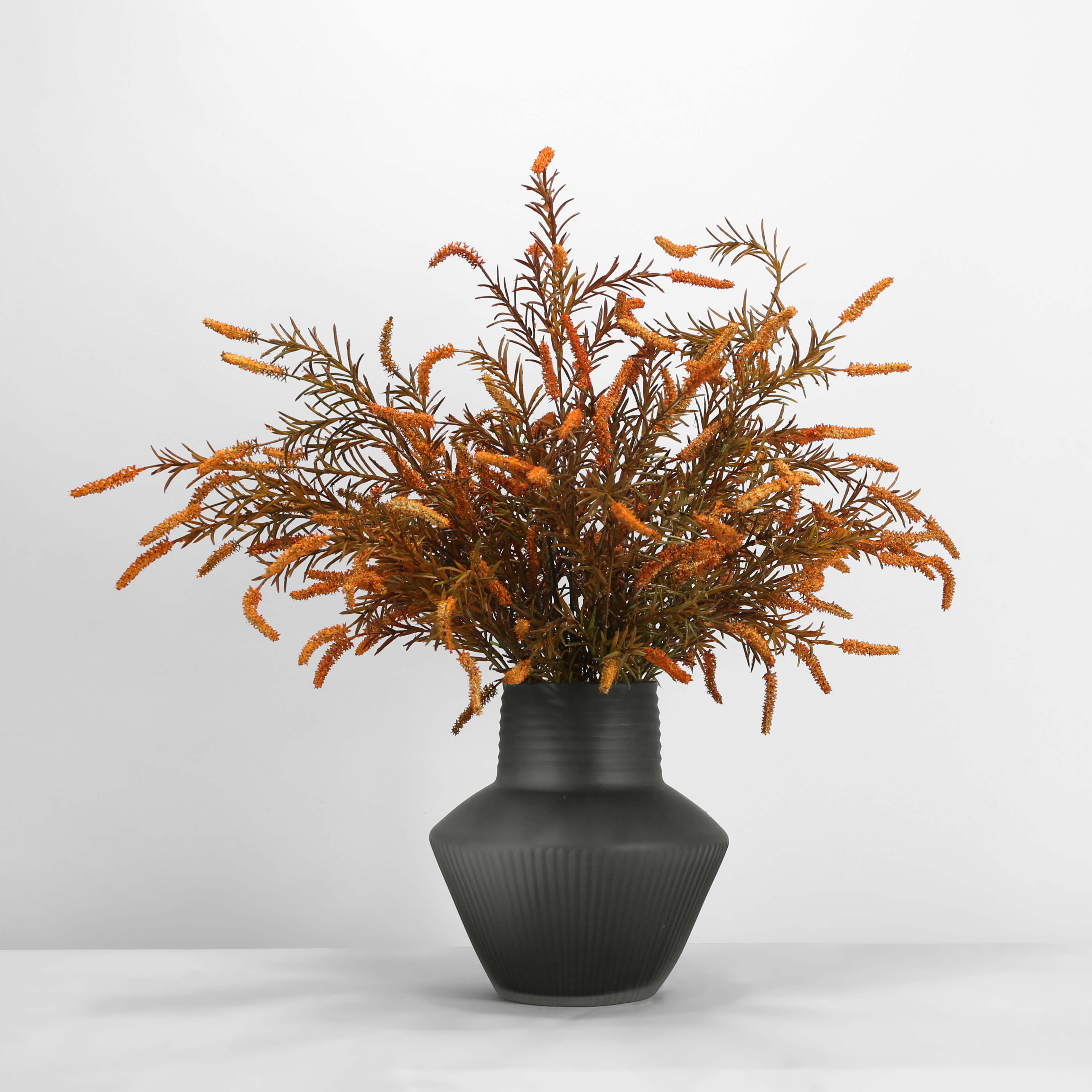 新中式轻奢现代橙色仿真花艺花束假花摆件餐桌茶几样板间售楼处