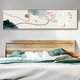 新中式床头画横幅花鸟客厅装饰画现代简约水晶挂画沙发背景墙画