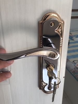 简约双舌锁155孔房间通用型小50门锁锁芯换锁执手锁室内钢木门锁