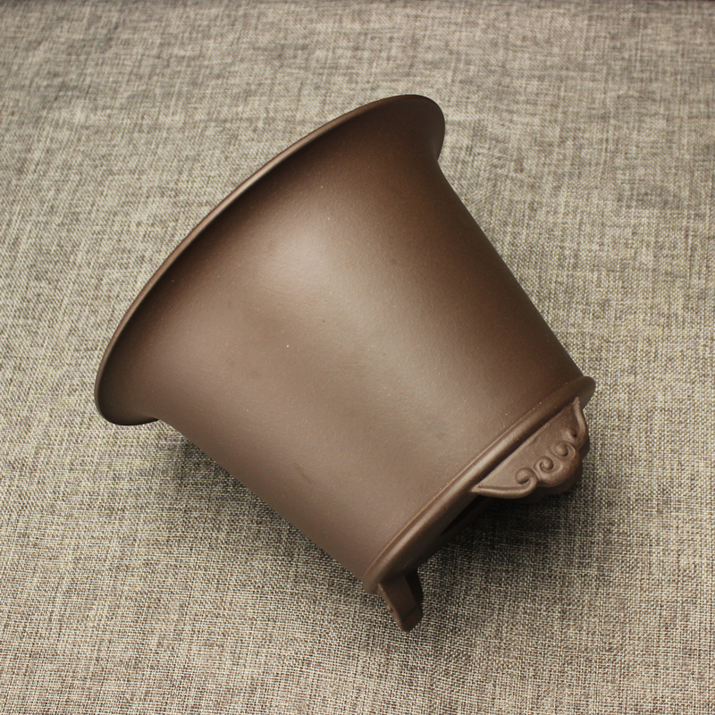 精品宜兴段泥紫砂兰花盆 满天星盆 手工花盆 春兰盆 室内装饰盆