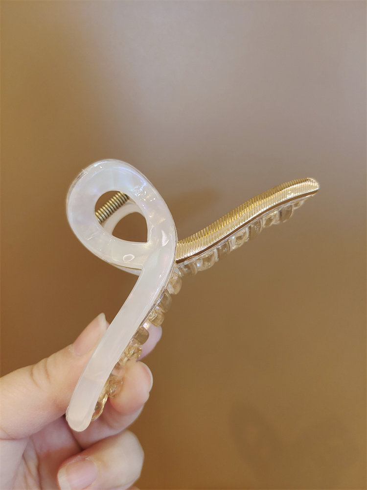 韩国东大门进口抓夹鲨鱼夹后脑勺发夹女大号发抓卡高级感豹纹夹子