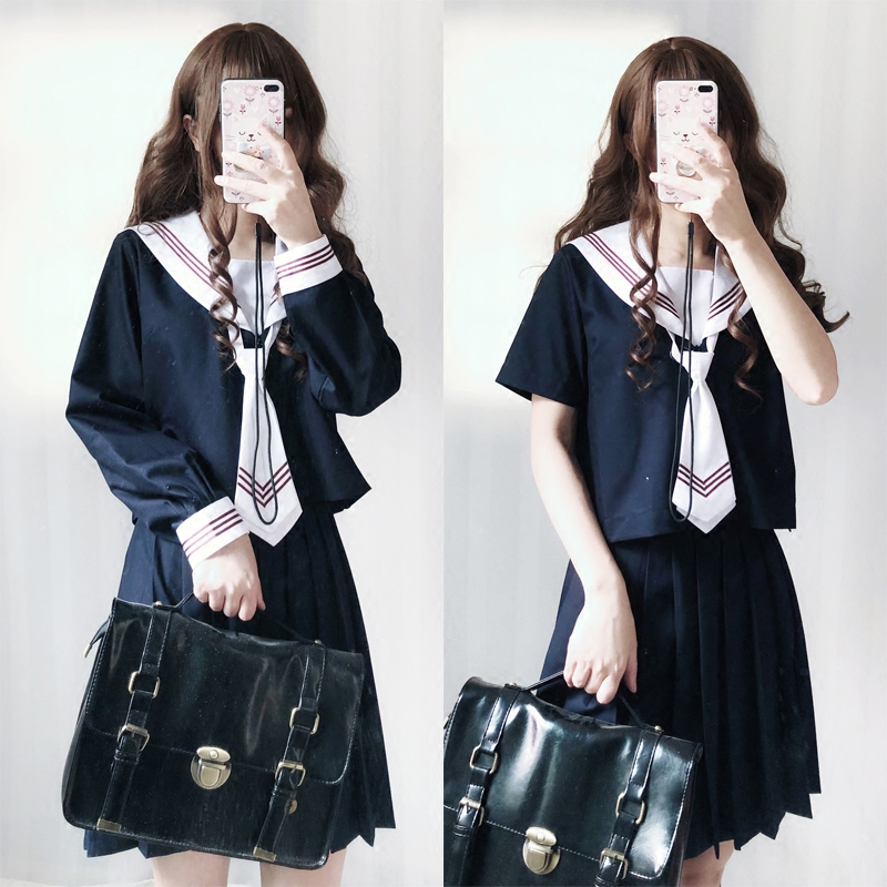 春秋正统jk制服学生水手服套装长短袖百褶裙学院风校服演出服软妹在类目 女装/女士精品, 套装/学生校服/工作制服, 学生校服中 - 来自Buy2taobao.com提供专业的淘宝代购服务