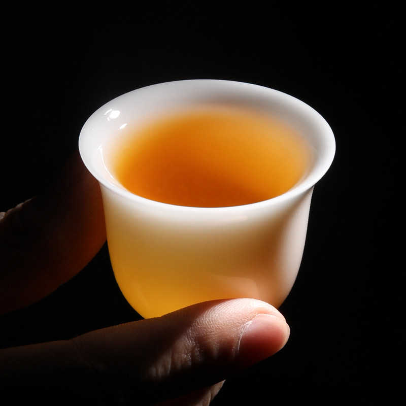 羊脂玉茶杯主人杯美人杯德化白瓷酒杯功夫茶具单杯陶瓷小号品茗杯