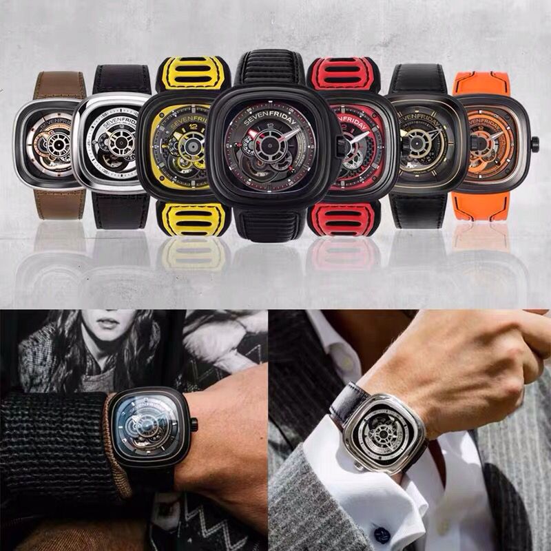 七个星期五m2/02男士手表方形sevenfriday瑞士全自动机械防水男表