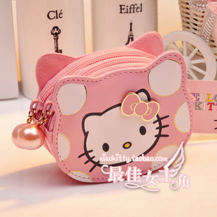 gucci零錢鑰匙 hello kitty零錢包韓國 新款可愛鑰匙包雙層拉鏈卡通零錢包女 gucci零售