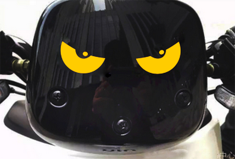 小牛n1/n1s电动车车贴装饰 反光眼睛贴纸 恶魔眼贴纸个性改装贴花