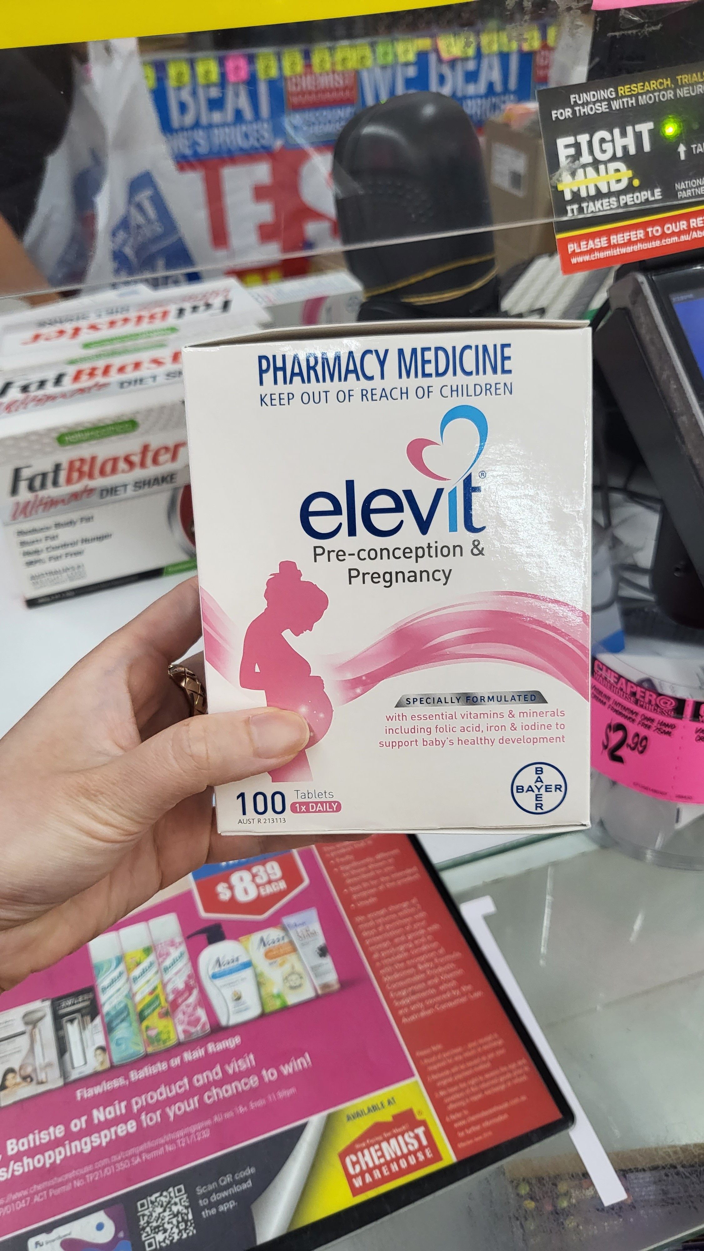 米卡澳洲直邮elevit女士爱乐维备孕孕期哺乳复合孕产妇叶酸