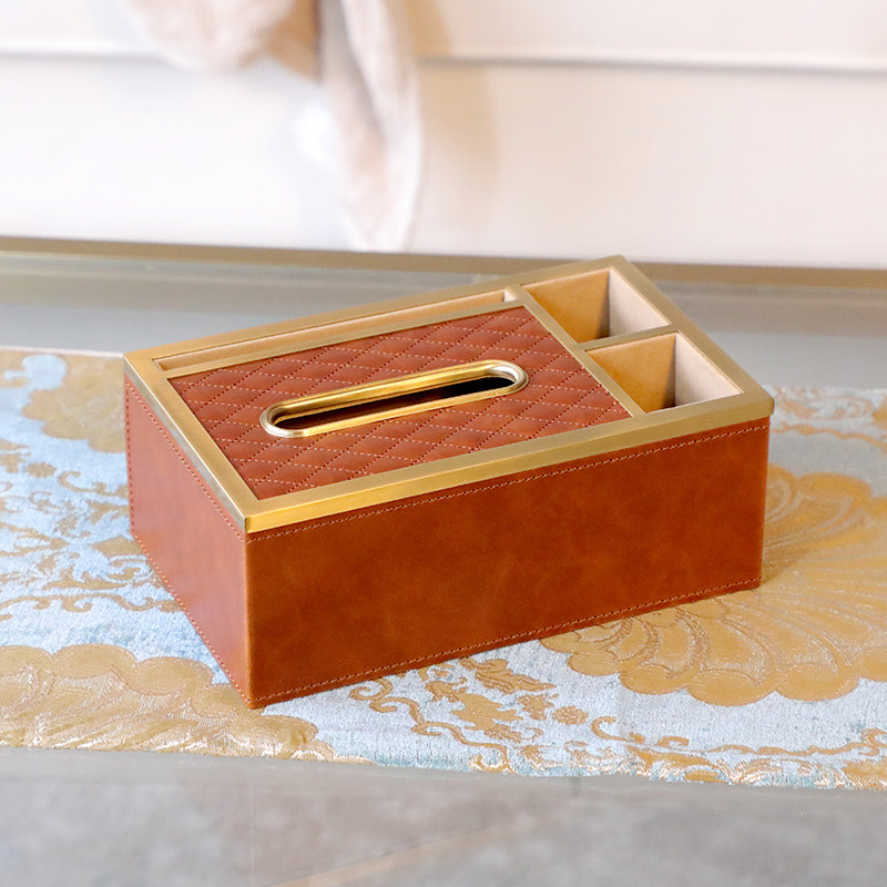 欧式高档抽纸盒美式样板房多功能奢华纸巾盒卧室客厅茶几收纳摆件