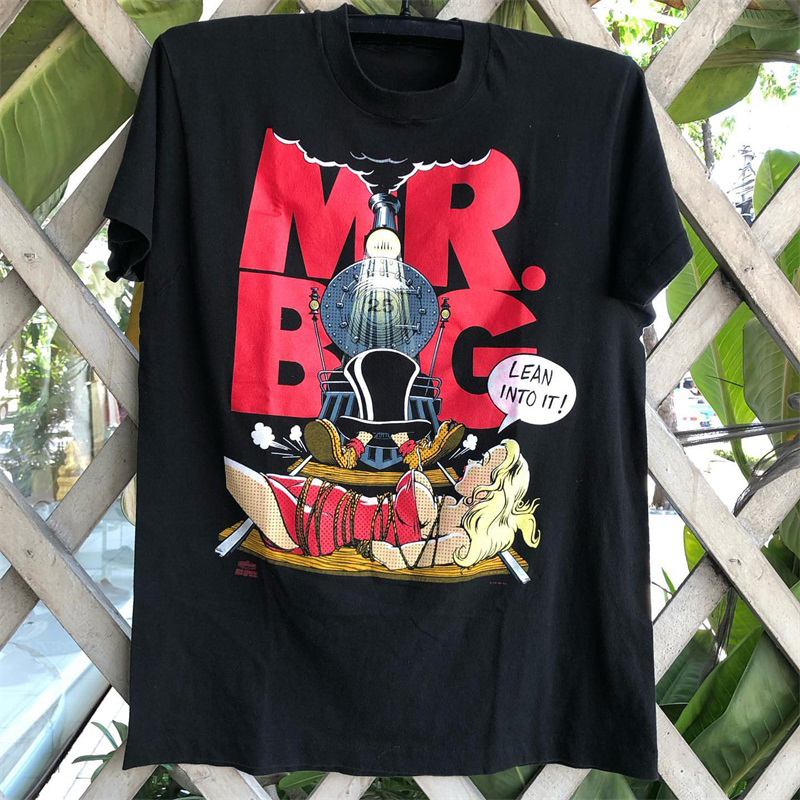 Mr. Big大先生乐队欧美街头vintage古着男女短袖chic嘻哈潮流T恤