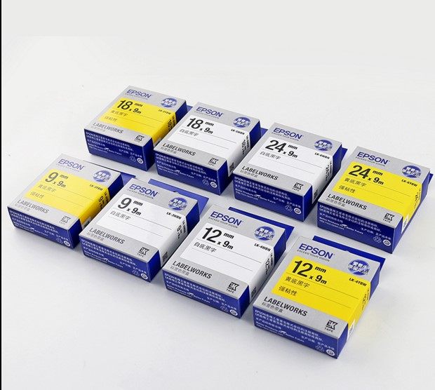 epson爱普生标签机色带12mm9lwz900z200c410打印纸lk4ybw色带