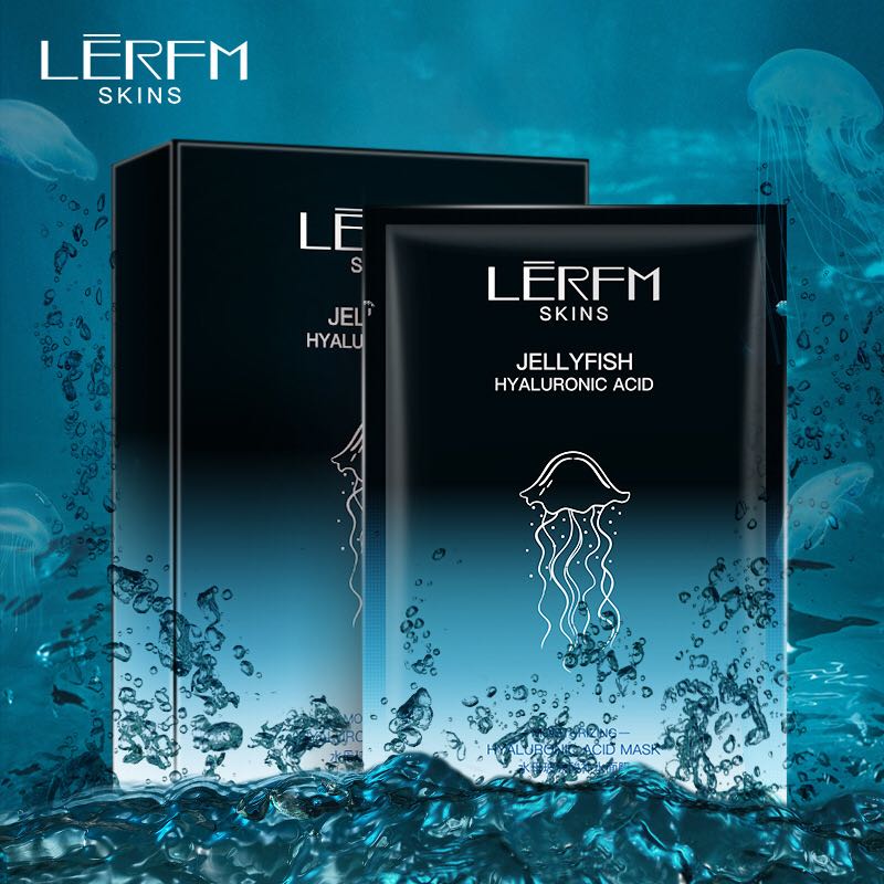 lerfm蓝尼芳可深海水母玻尿酸面膜补水收缩毛孔紧致保湿