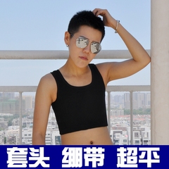 lest 帅t 大码 加强绷带套头短款束胸衣 懒人cosplay角色大码束胸