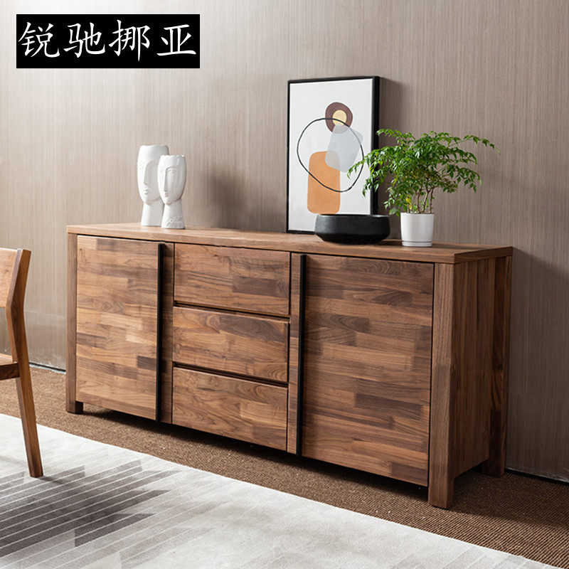 北欧锐驰挪亚家具餐边柜现代简约厨房柜子轻奢家用储物柜餐厅碗柜