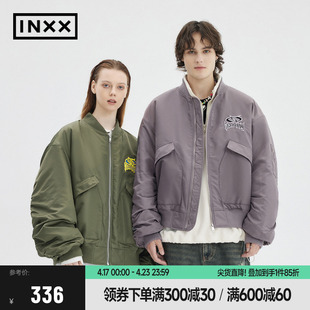 【INXX】Standby 美式复古棒球服外套男女同款高街夹克棉服潮