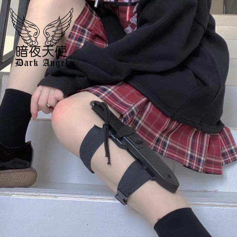绑腿刀套不良jk拍照道具lolita大腿环绑带cosplay潜水户外小刀鞘