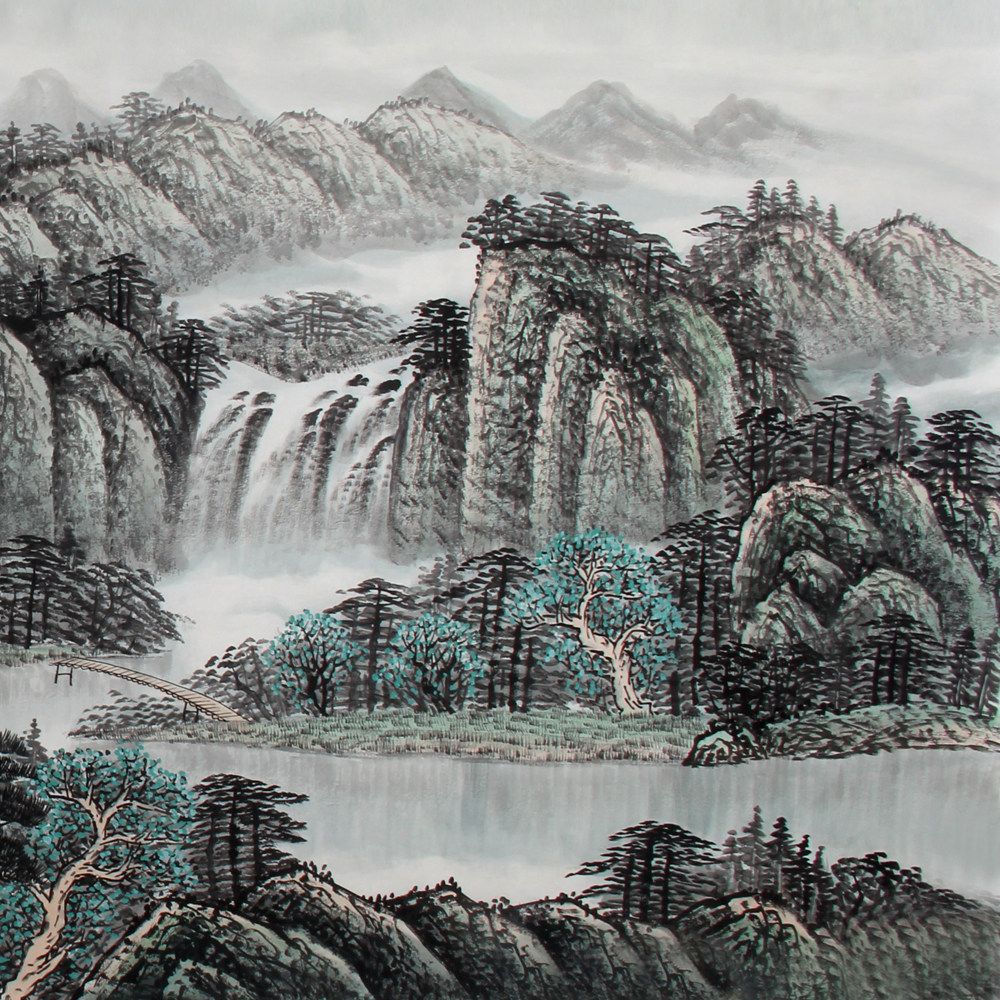 吴成建《精品山水小八尺 山川竞秀》