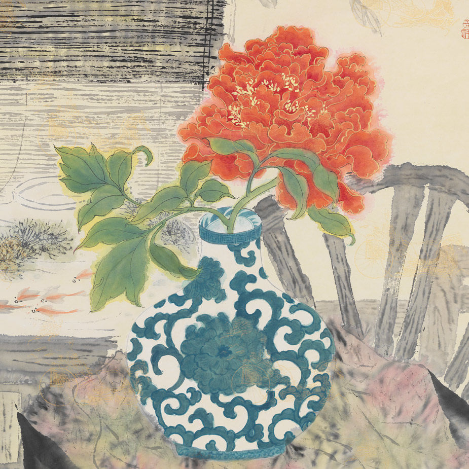 国家一级美术师 周雅玲 花好月圆之一 - 拍卖