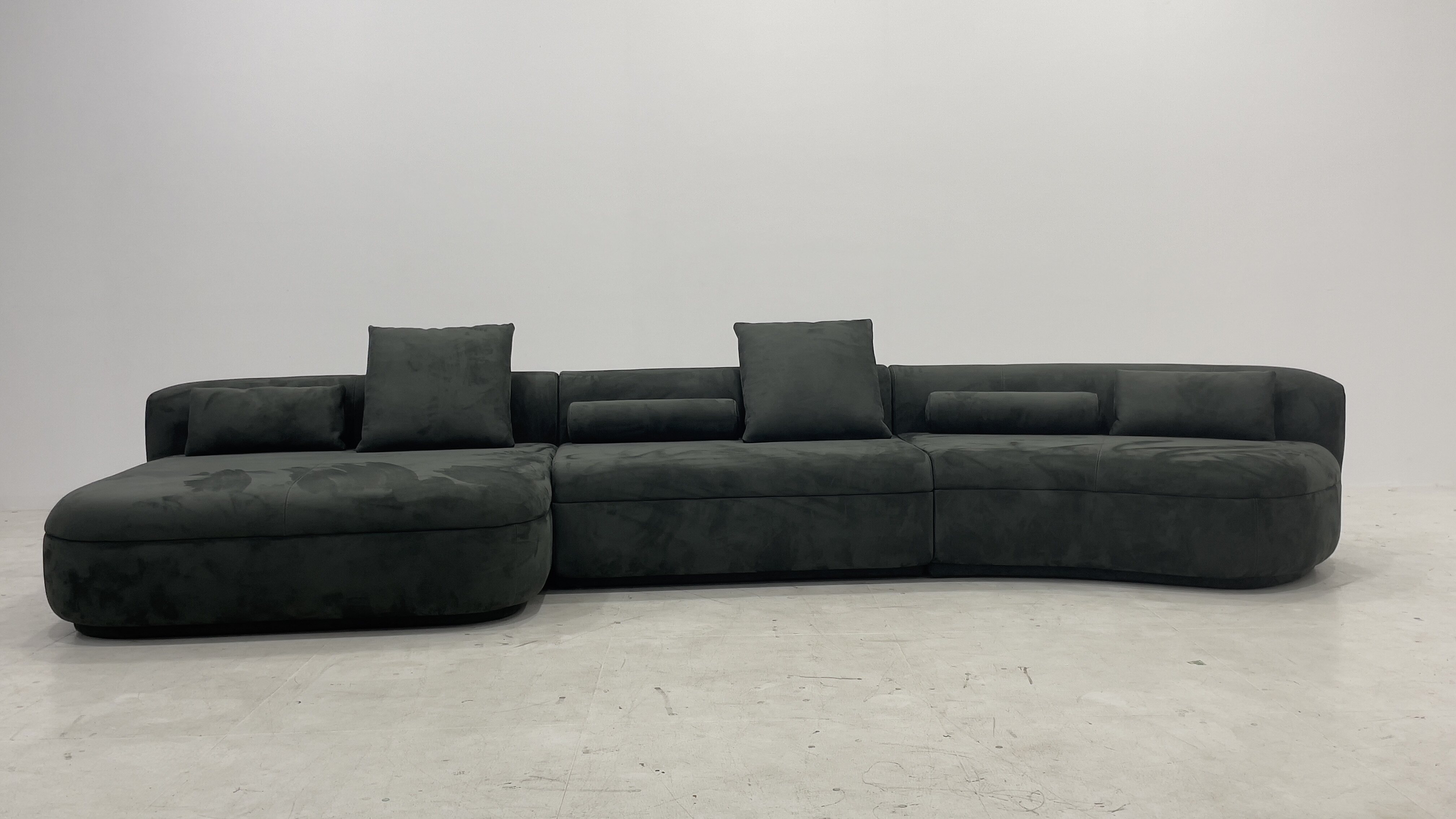 意大利baxter弧形沙发异形转角磨砂皮意式设计师大平层别墅piaf