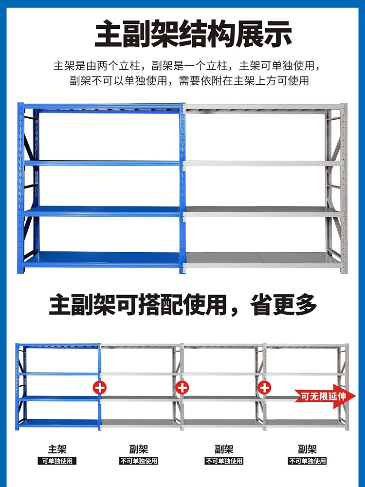 直销仓储货架置物架多层落地展示架工厂多功能架可拆卸库房重型铁