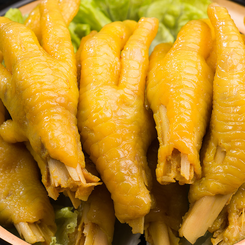 特色中国广东馆客迁食品鸡脚盐焗 香辣凤爪鸡爪鸡脚55g零食小吃