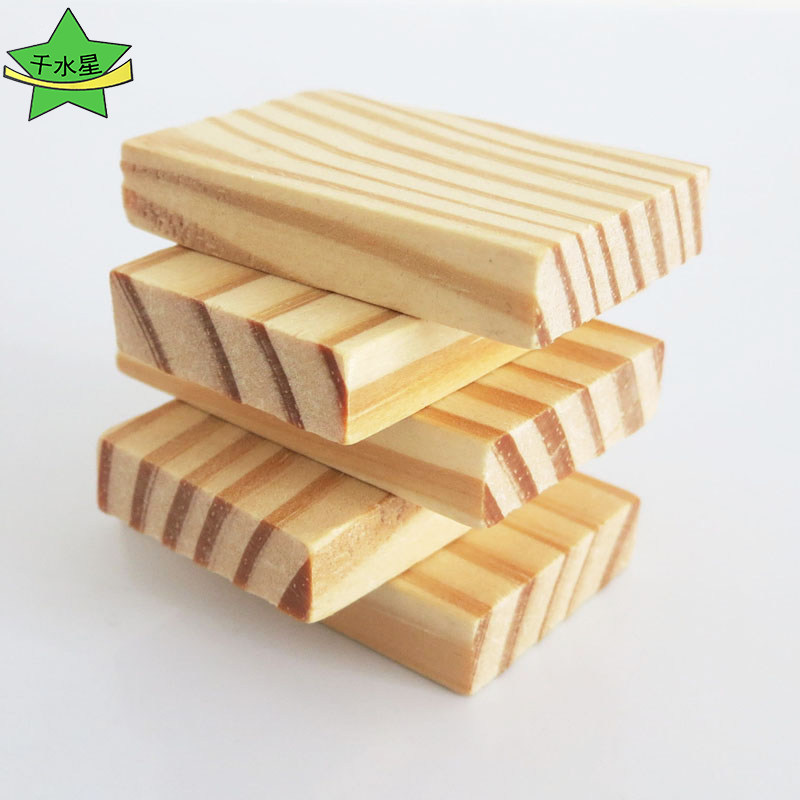 10片松木块 手工拼装diy木质小木头积木手工材料垫块千水星旗舰店