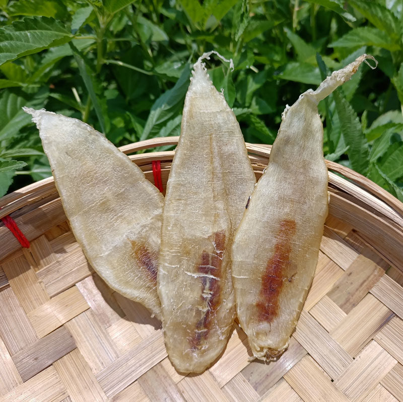 青岛渔民晒野生鳘鱼鳔赤嘴土鳘 鱼胶花胶敏鱼膘孕期产后150克包邮