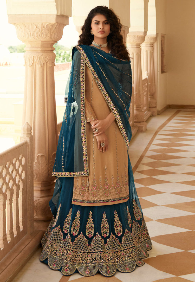 2022春季新款印度民族风礼服三件套楞哈金线刺绣重工女装量身定制