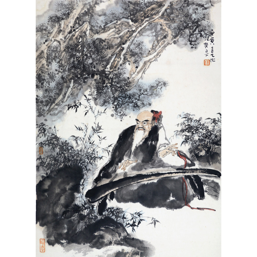 杨文龙 《清音》 新金陵画派代表 著名人物画名家