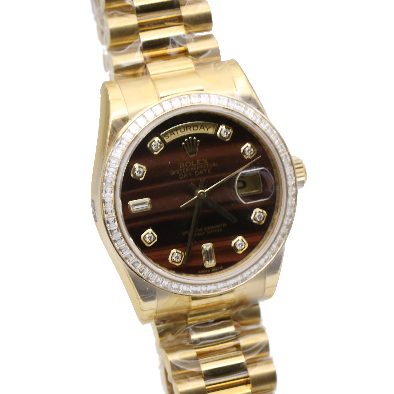 [9.9新]劳力士 星期日历型系列 118398br牛眼盘镶钻腕表