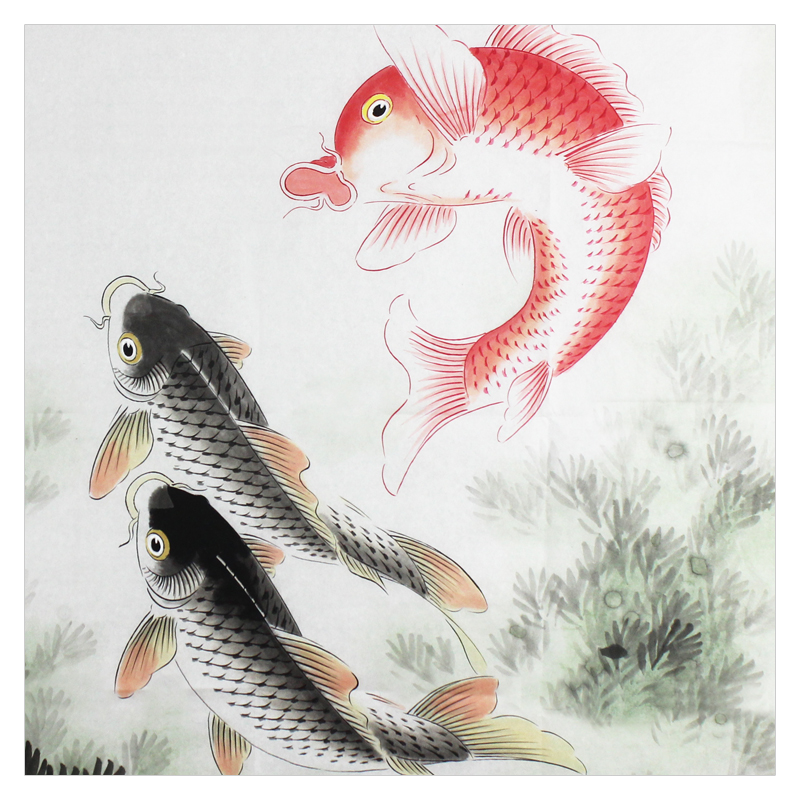 【即刻拍】迟明《鲤跃龙门》中国画鲤鱼第一高手 林散之入室弟子