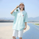 初中学生polo衫T恤两件套短裤少女休闲运动套装夏季大童13岁女生