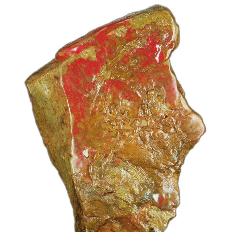 精品昌化田黄鸡血大摆件 血色艳丽尺寸大气雕工精细