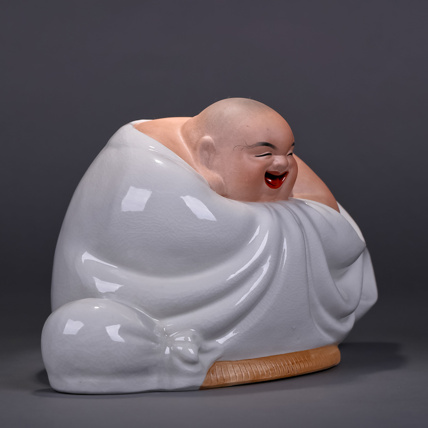 雕塑泰斗中国工艺美术大师刘远长哈哈罗汉