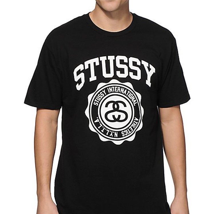 一家潮社正品现货stussy印章图案字母logo男女t恤