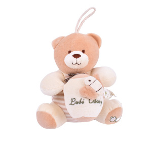 拉比lkoga006蜜罐熊婴儿0玩具3-6个月12男女宝宝安抚毛绒布艺公仔