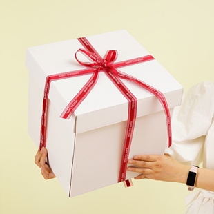 超大号生日礼物盒空盒子送女朋友仪式感正方形特大白色礼品包装盒