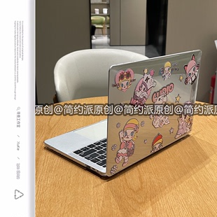 [寻壳]适用苹果笔记本电脑macbookpro保护套2022air13.3寸外壳2021超薄14透明16猫咪泡泡玛特贴纸2023配件M25