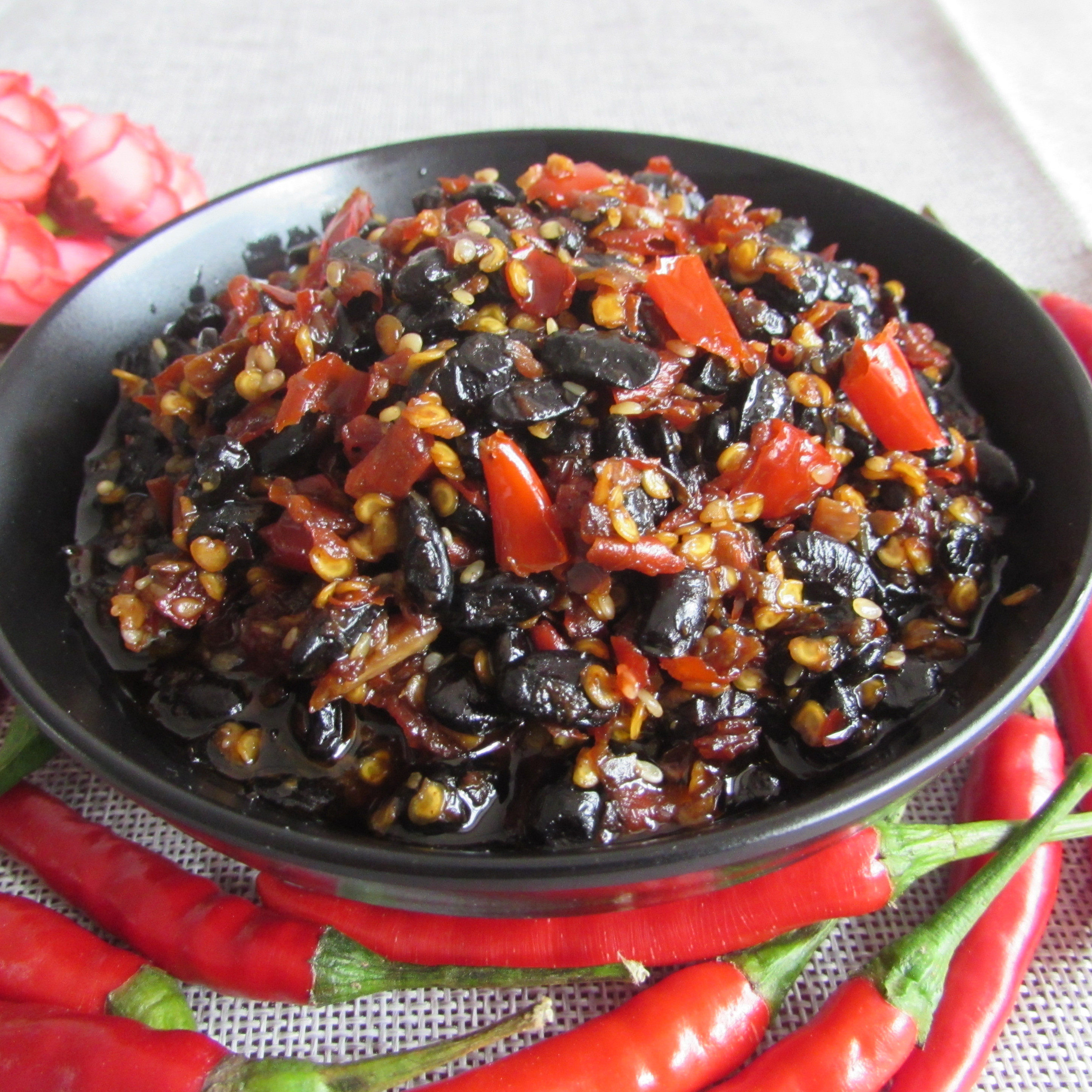 江西特产 农家手工自制油豆豉辣椒酱剁椒酱香辣下饭菜酱包邮500g