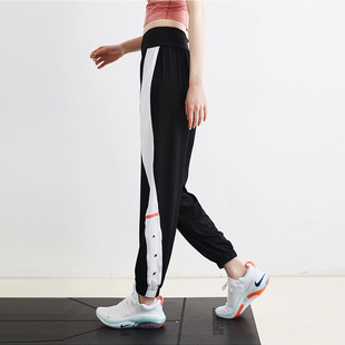 2021秋新款运动裤女宽松束脚跑步休闲健身裤速干薄款高腰瑜伽长裤