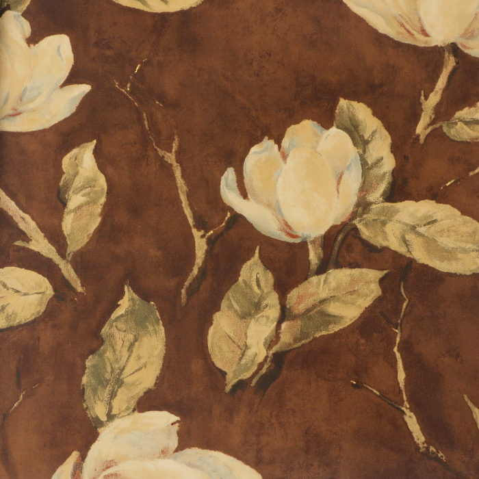 美式复古乡村纯纸墙纸 卧室客厅电视背景墙手绘油画花红棕色壁纸