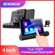 4Inch Touch Screen Car DVR With 3 Camera Lens Parking Sensor