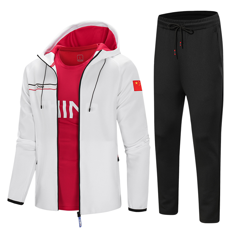 铬安踏雁中国国家队男女运动服三件套装跆拳道训练比赛团体队服教