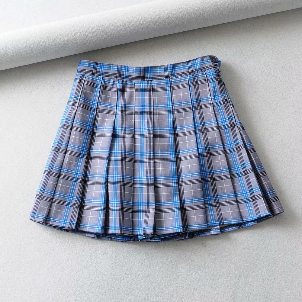 欧美春季ins风少女复古清新学院高腰格子百褶半身裙A字裙裤短裙女在类目 女装/女士精品, 半身裙中 - 来自Buy2taobao.com提供专业的淘宝代购服务