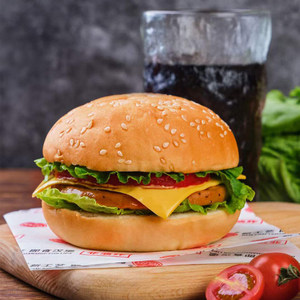 汉堡包面包油炸图片